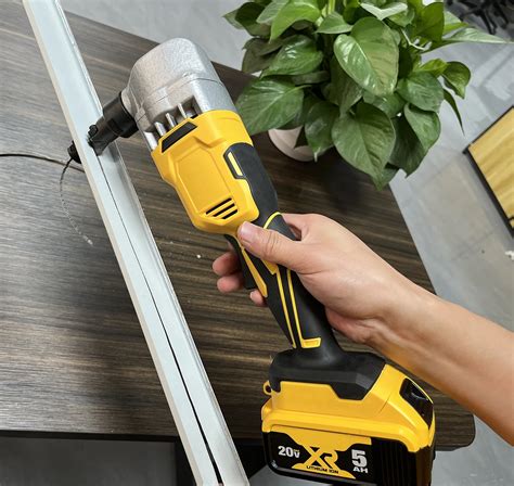 hand held sheet metal cutter|dewalt cordless nibbler metal cutter.